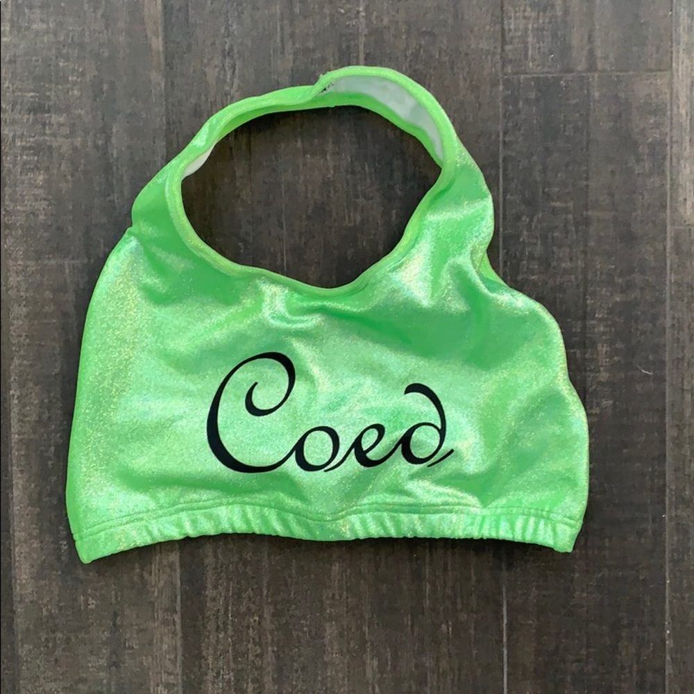 Vintage Cali Coed halter sports bra